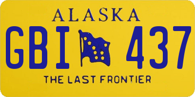 AK license plate GBI437