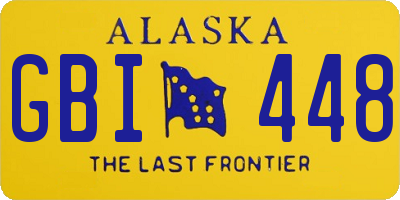 AK license plate GBI448
