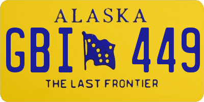 AK license plate GBI449