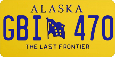 AK license plate GBI470