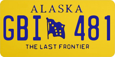 AK license plate GBI481