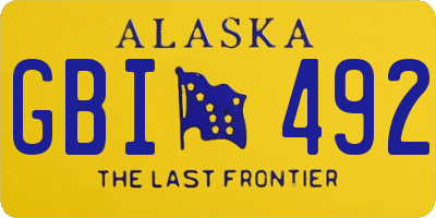 AK license plate GBI492
