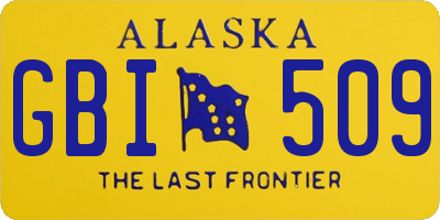 AK license plate GBI509