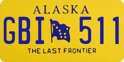 AK license plate GBI511