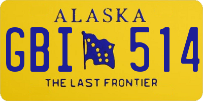 AK license plate GBI514