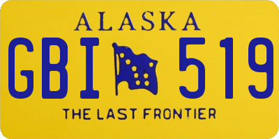 AK license plate GBI519