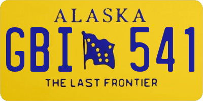 AK license plate GBI541