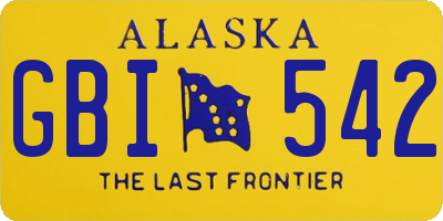 AK license plate GBI542