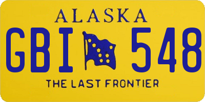 AK license plate GBI548