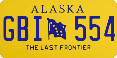 AK license plate GBI554