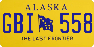 AK license plate GBI558