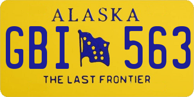 AK license plate GBI563
