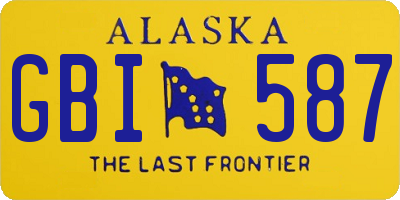AK license plate GBI587
