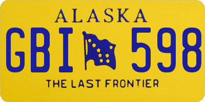 AK license plate GBI598