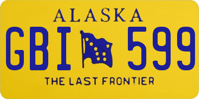 AK license plate GBI599