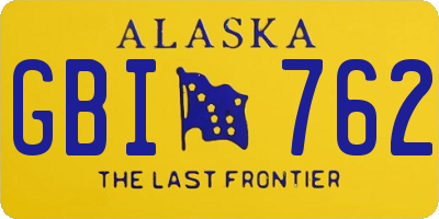 AK license plate GBI762