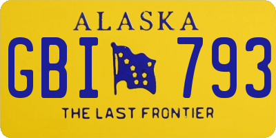 AK license plate GBI793