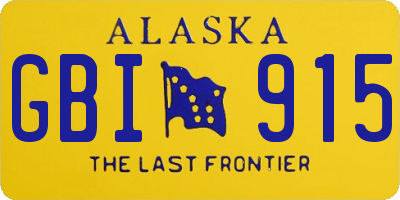 AK license plate GBI915