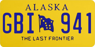 AK license plate GBI941