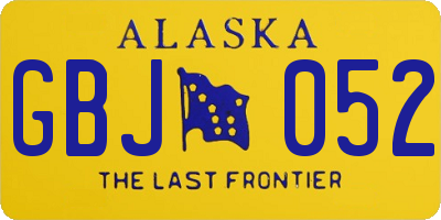 AK license plate GBJ052