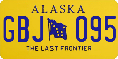 AK license plate GBJ095