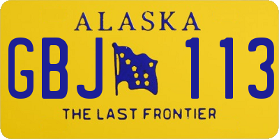AK license plate GBJ113