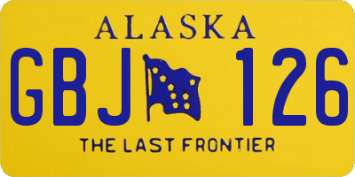 AK license plate GBJ126
