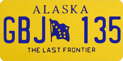 AK license plate GBJ135