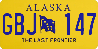 AK license plate GBJ147