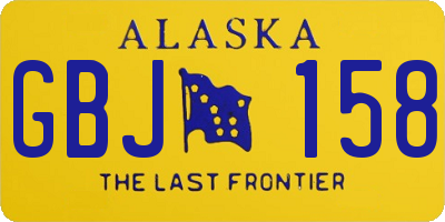 AK license plate GBJ158