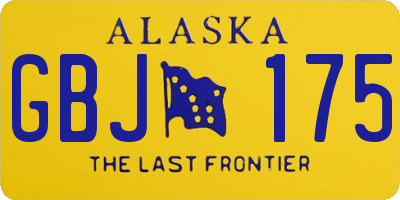 AK license plate GBJ175