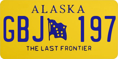 AK license plate GBJ197