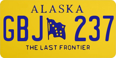 AK license plate GBJ237