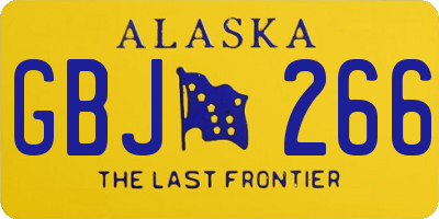 AK license plate GBJ266