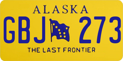 AK license plate GBJ273