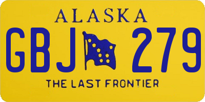 AK license plate GBJ279