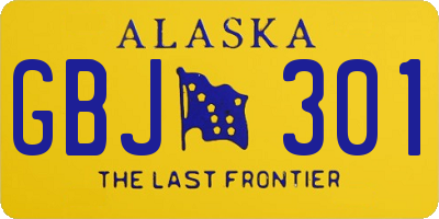 AK license plate GBJ301