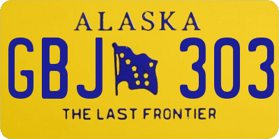 AK license plate GBJ303
