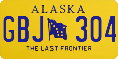 AK license plate GBJ304