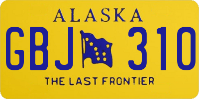 AK license plate GBJ310