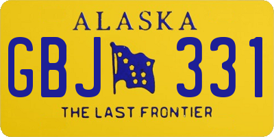 AK license plate GBJ331
