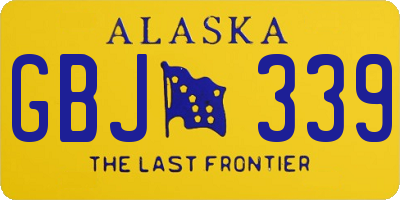 AK license plate GBJ339