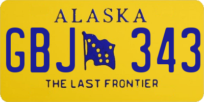 AK license plate GBJ343
