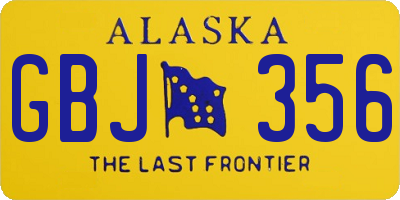 AK license plate GBJ356