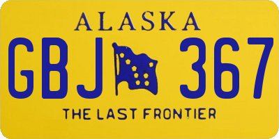 AK license plate GBJ367