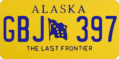 AK license plate GBJ397