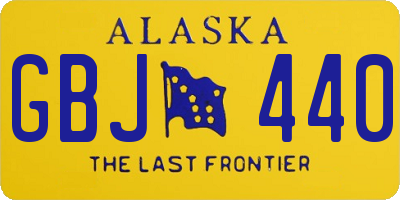 AK license plate GBJ440