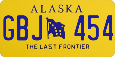 AK license plate GBJ454