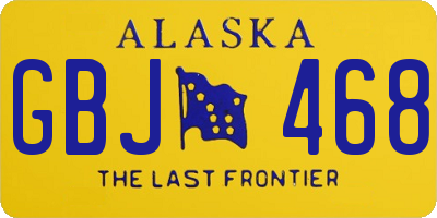 AK license plate GBJ468