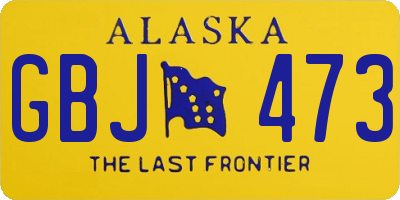AK license plate GBJ473